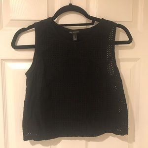 Zara Black Cropped Top